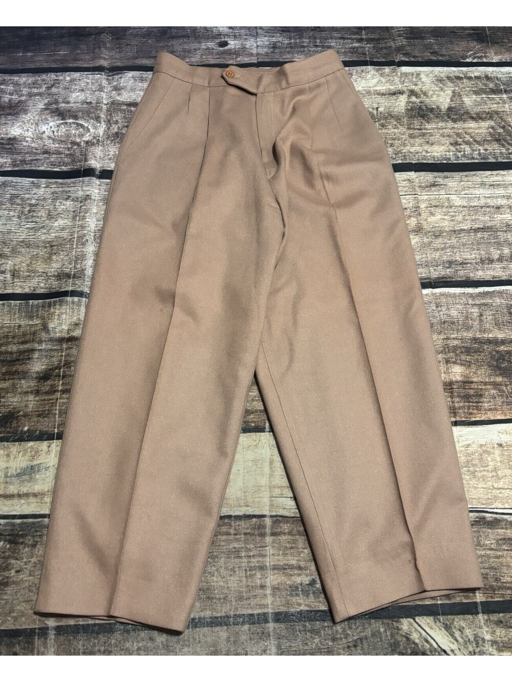VTG Briggs Dress Pants Womens Size 10 26x24 Pure Wool Pleated